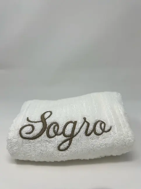 Toalha de Rosto Bordada Sogro Classico