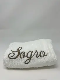 Toalha de Rosto Bordada Sogro Classico