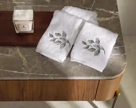 Jogo de Toalha Lavabo e Rosto Trussardi 100% Algodão Botticelli