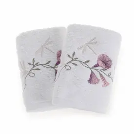 Jogo 2 Toalhas de Lavabo Trussardi 100% Algodão Petunia